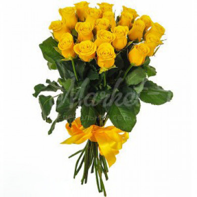 Букет жёлтых кенийских роз